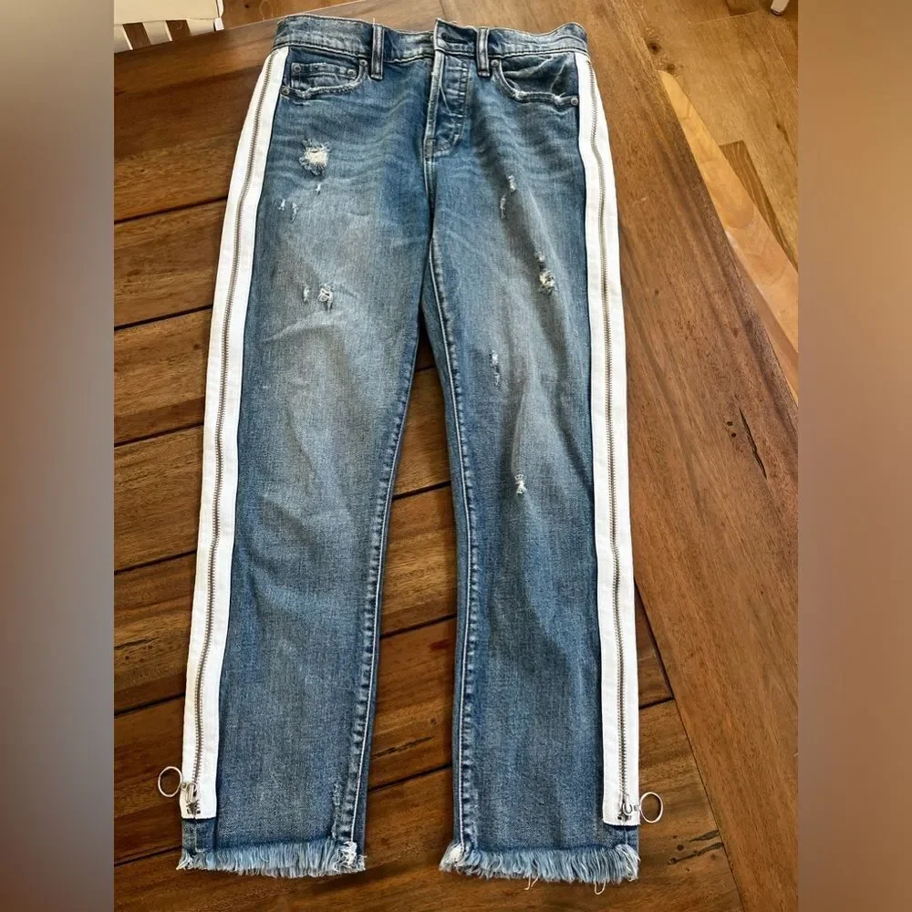 PISTOLA Women's Blue Jeans with White Stripe! Size 25